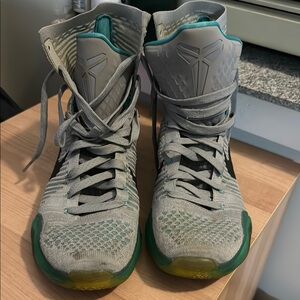 Nike Gray and Teal Athletic Shoes